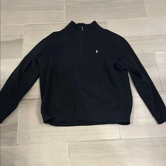 Men's Navy Half-Zip Sweater - Picture 1 of 2